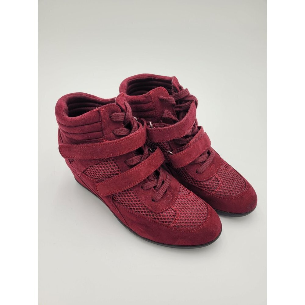 Madden Girl Size‎ 10 Maroon High Top Shoes worn once